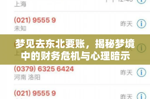 梦见去东北要账,揭秘梦境中的财务危机与心理暗示 梦见去东北要账,揭秘梦境中的财务危机与心理暗示