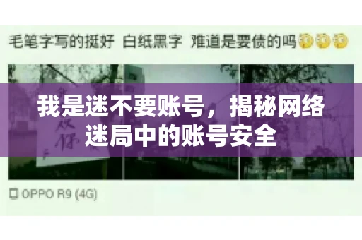 我是迷不要账号，揭秘网络迷局中的账号安全