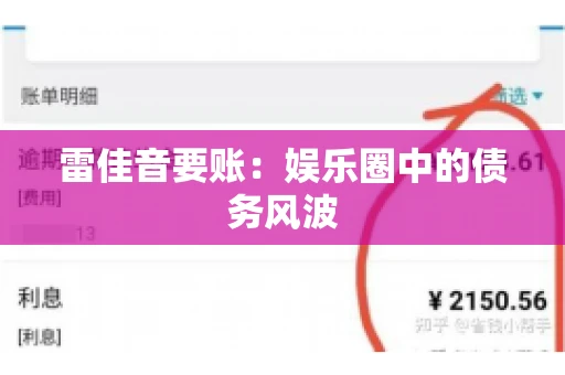 雷佳音要账：娱乐圈中的债务风波