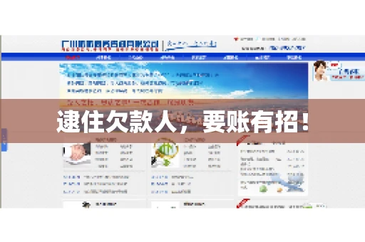 逮住欠款人，要账有招！