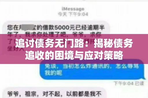 追讨债务无门路：揭秘债务追收的困境与应对策略