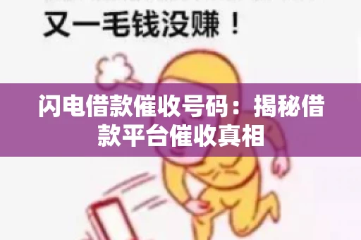 闪电借款催收号码：揭秘借款平台催收真相